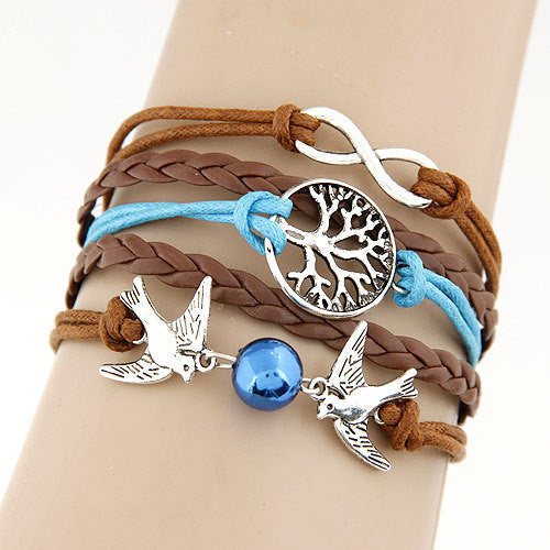 Multilayer Charm Leather Bracelet