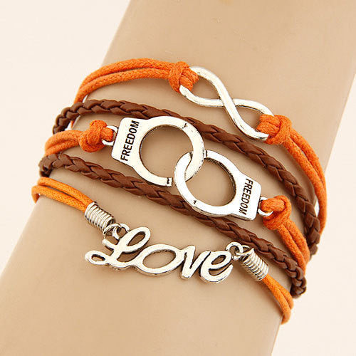 Multilayer Charm Leather Bracelet